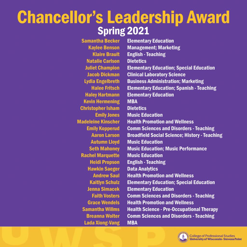 Chancellor's Leadership Award