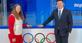 Haley Rock and Brian Idalski at Olympics