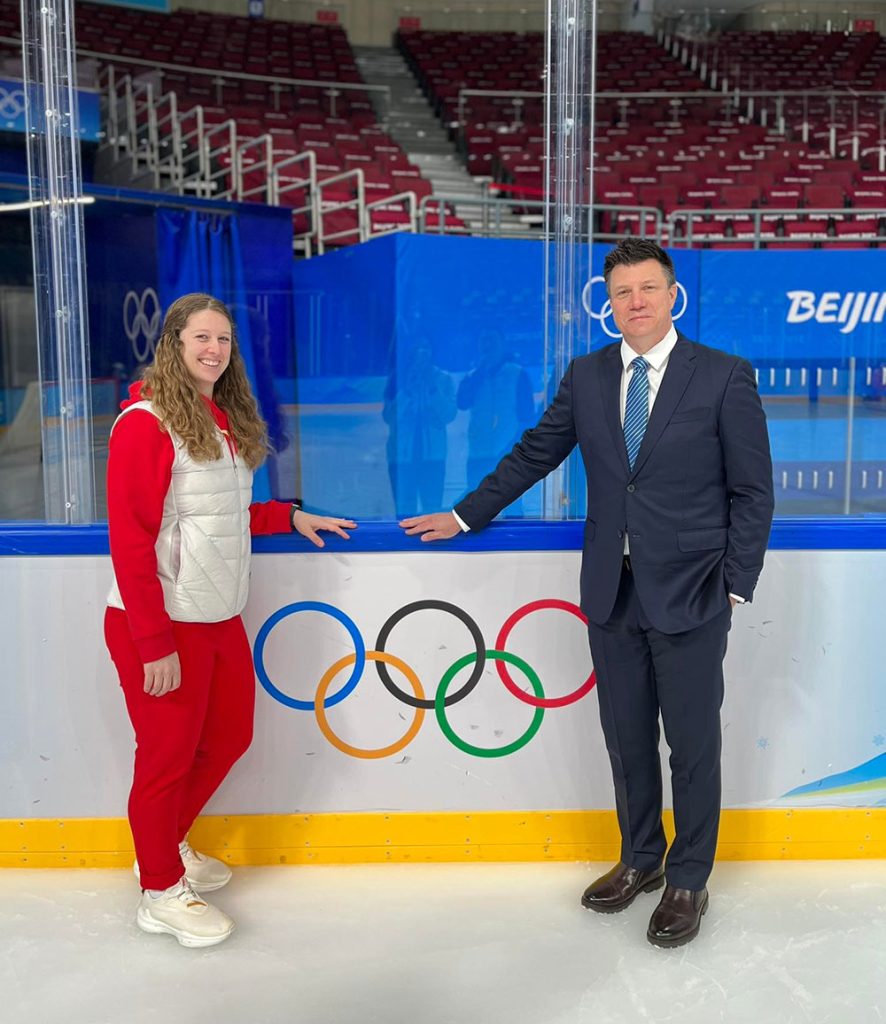 Haley Rock and Brian Idalski at Olympics