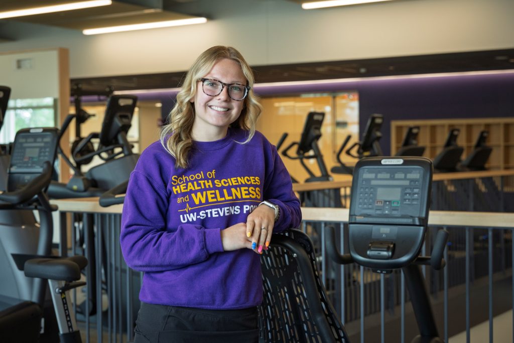 UW-Stevens Point health sciences and wellness major Gracie Casper built her skills during a summer internship with DAWG Fitness at the Health and Wellness Center.