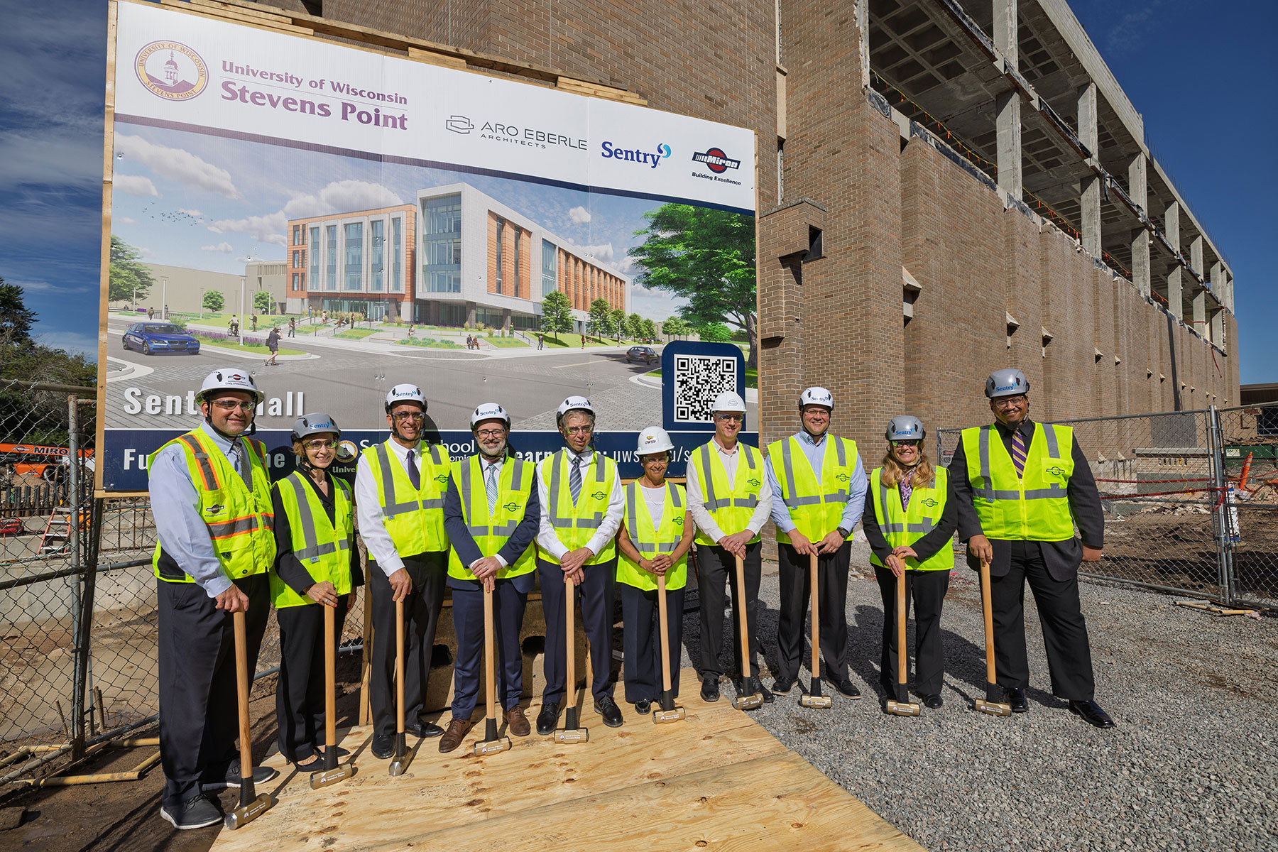 Sentry Hall Wall Breaking event
