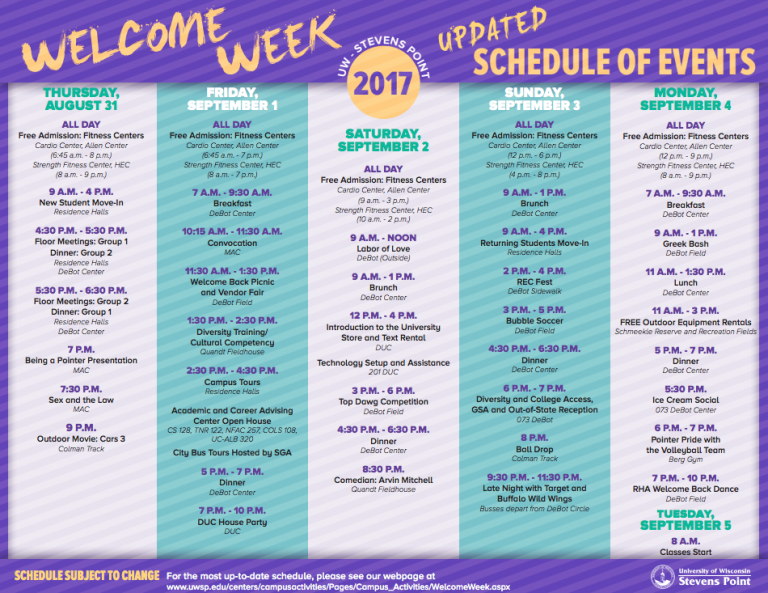 How to Make the Most of Your First Week at UWSP