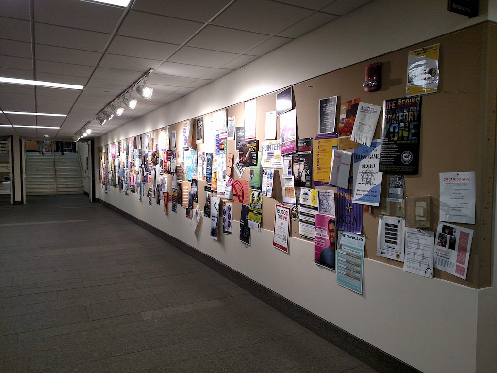 DUC Concourse Bulletin Board