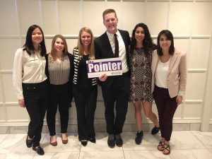 UW-Stevens Point PRSSA group with I'm a Pointer sign