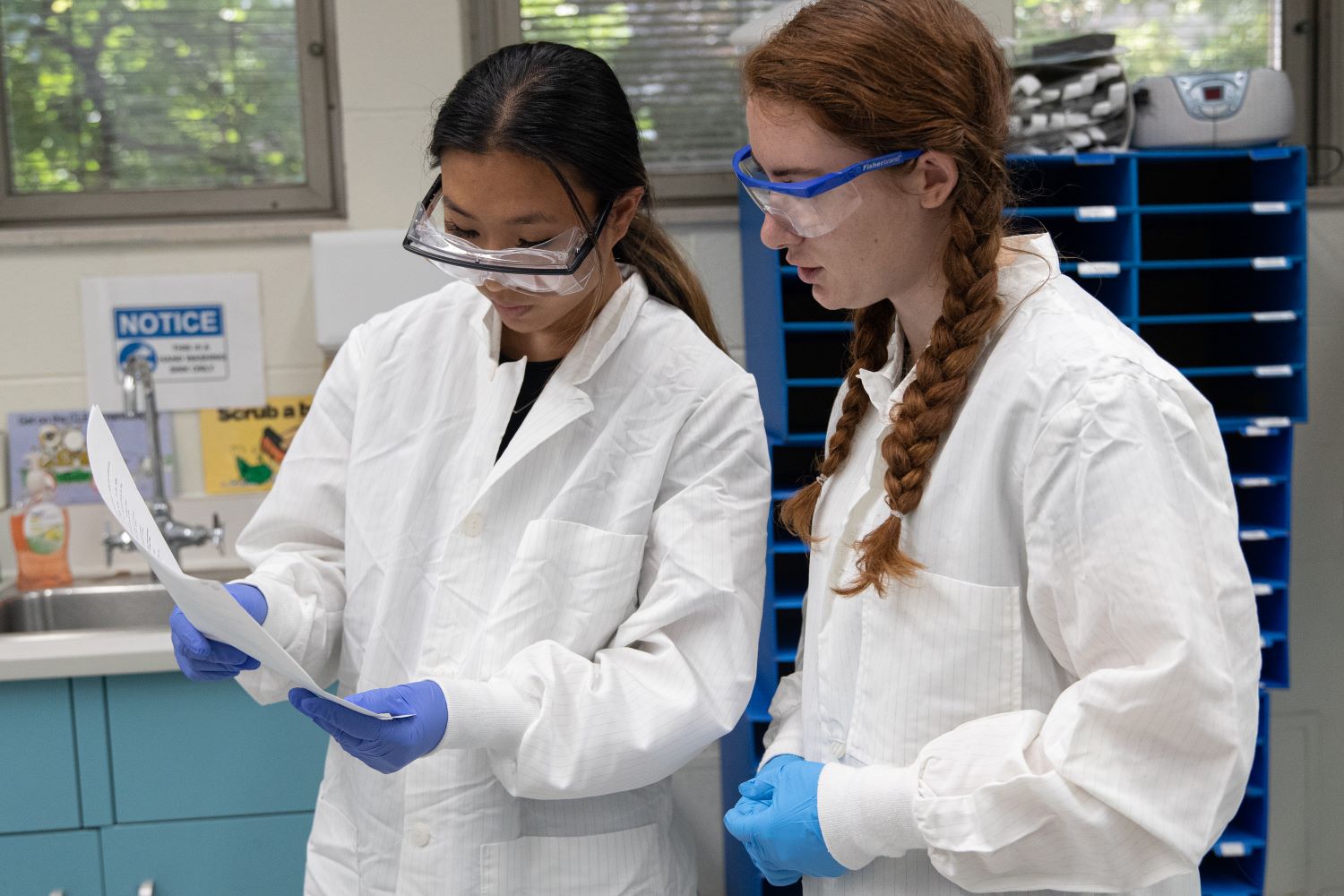 students in lab